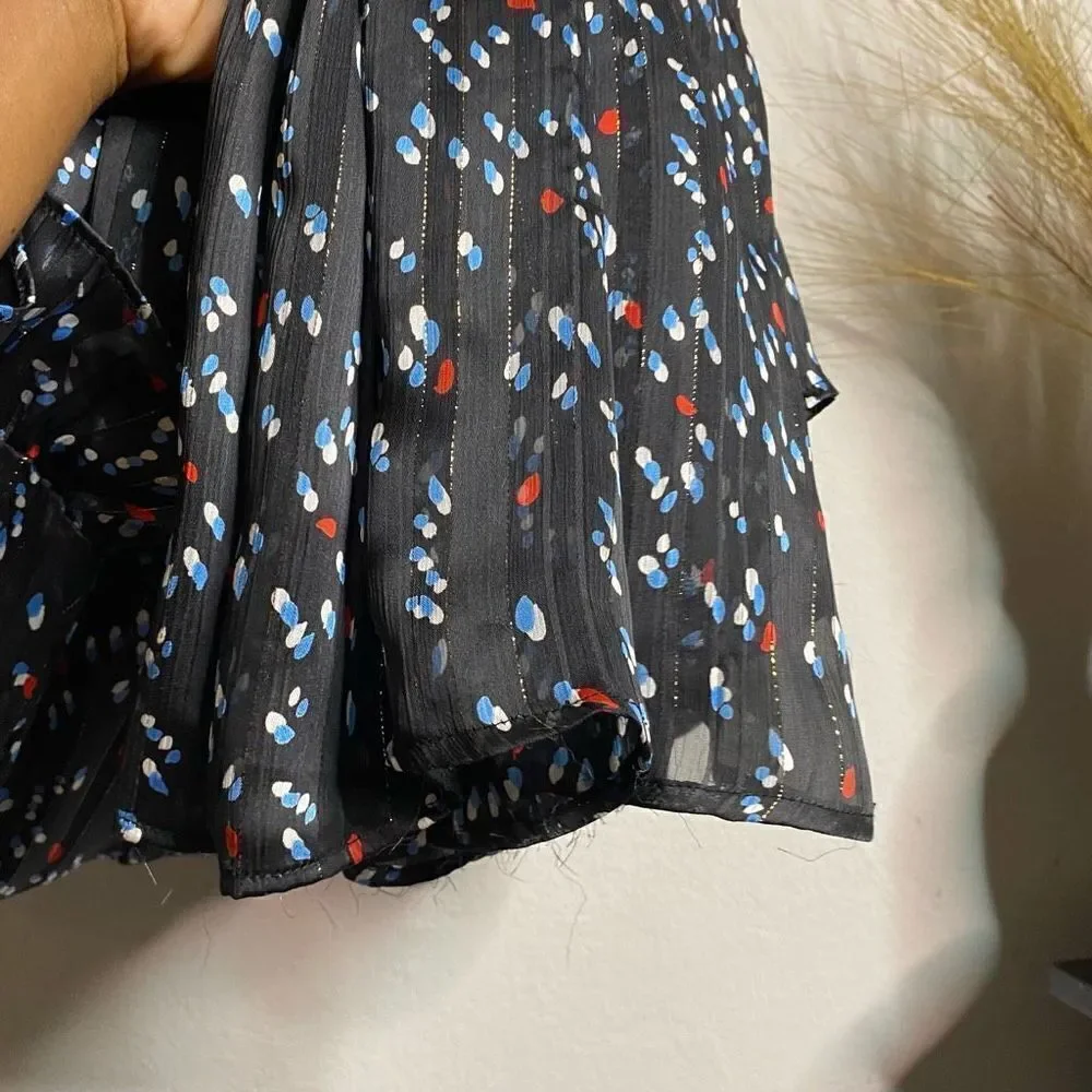 Sabina Musayev Dress Gwen Maxi Flutter‎ Sleeve Black Dotted Maxi Size M - Picture 5 of 13